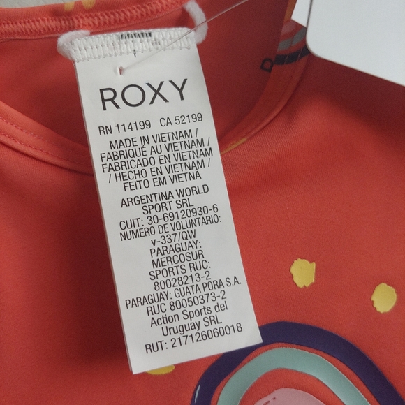 ROXY Girl's Rashguard Swim Shirt NEW - Picture 5 of 7